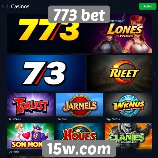 Jogos populares disponíveis na plataforma 773 bet